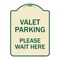 Signmission Valet Parking Please Wait Here Heavy-Gauge Aluminum Architectural Sign, 24" x 18", TG-1824-22746 A-DES-TG-1824-22746 - alternate 1